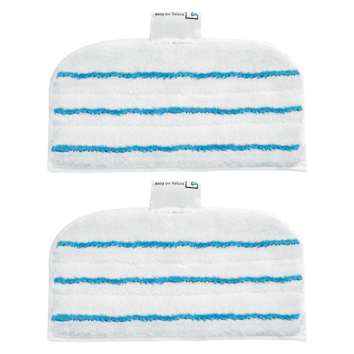 Lot de 2 lingettes de nettoyage Leifheit, type tête de balai, couleur blanc et bleu