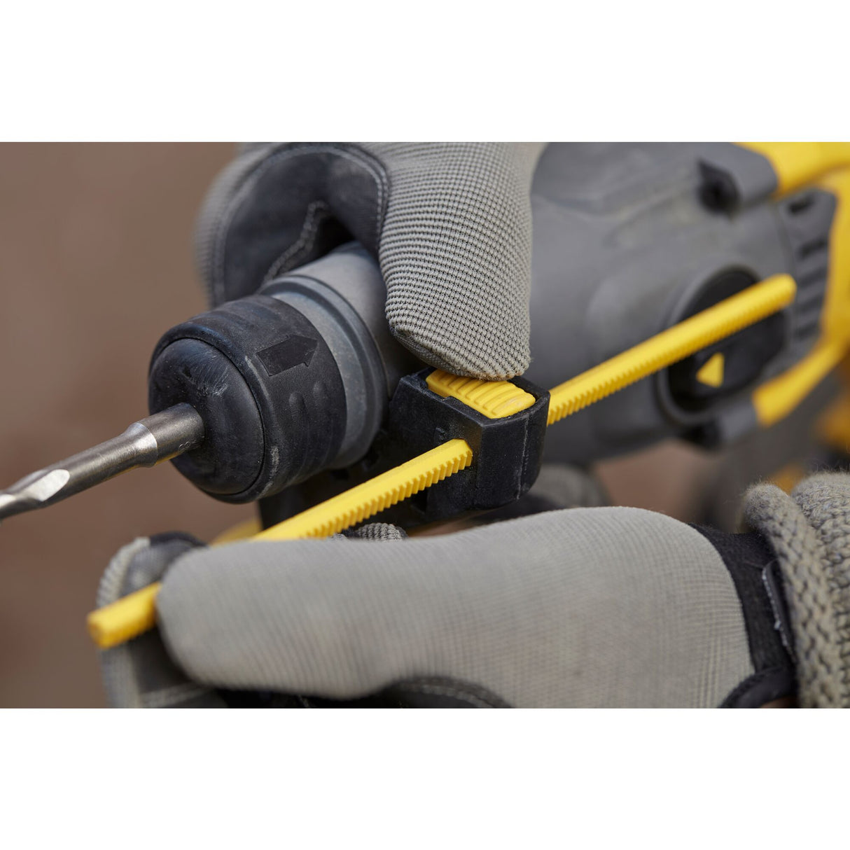 Butée de profondeur Facom, accessoire jaune pour perceuse, outil de mesure précis