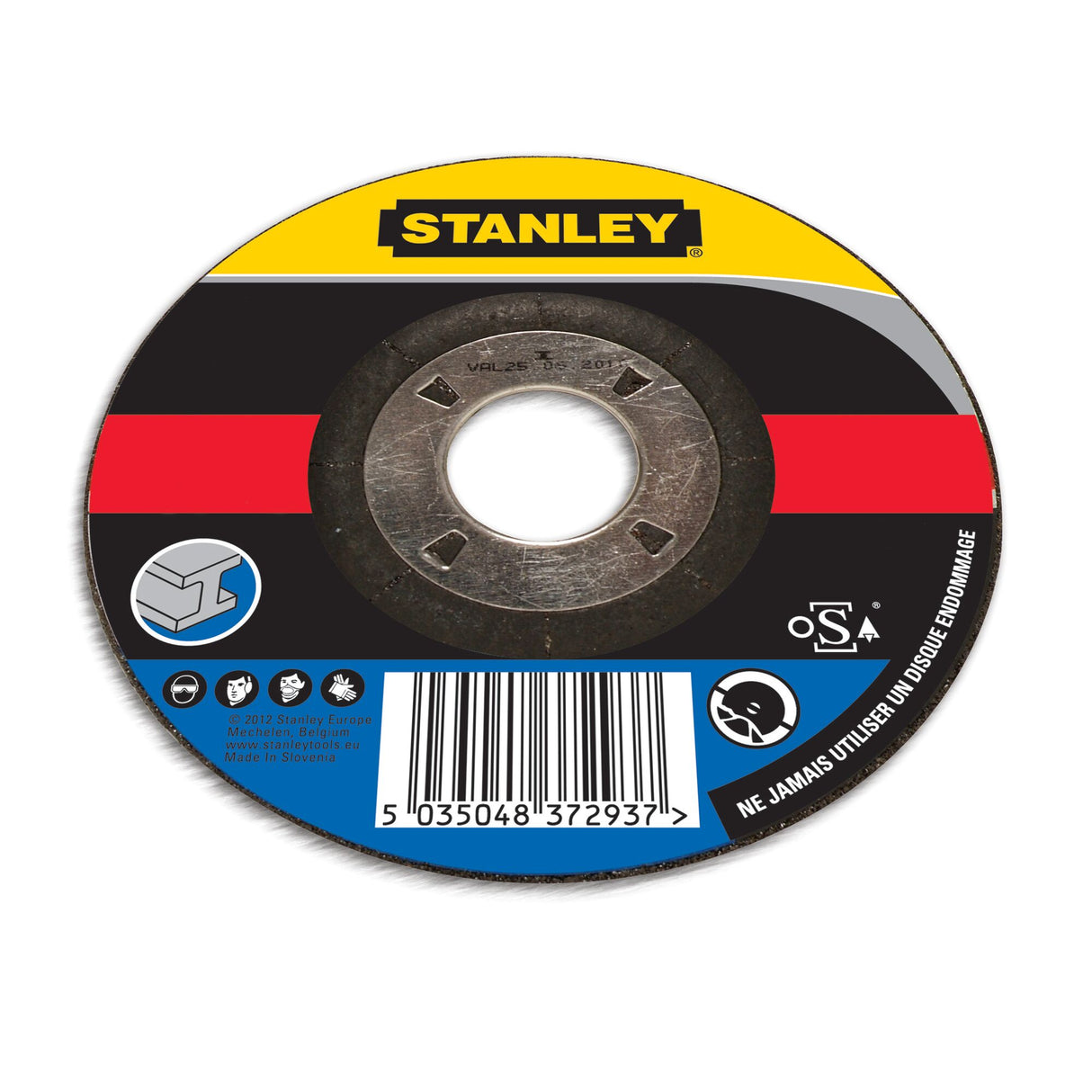 Disque à tronçonner Stanley, abrasif, noir, jaune, rouge, pour meuleuse