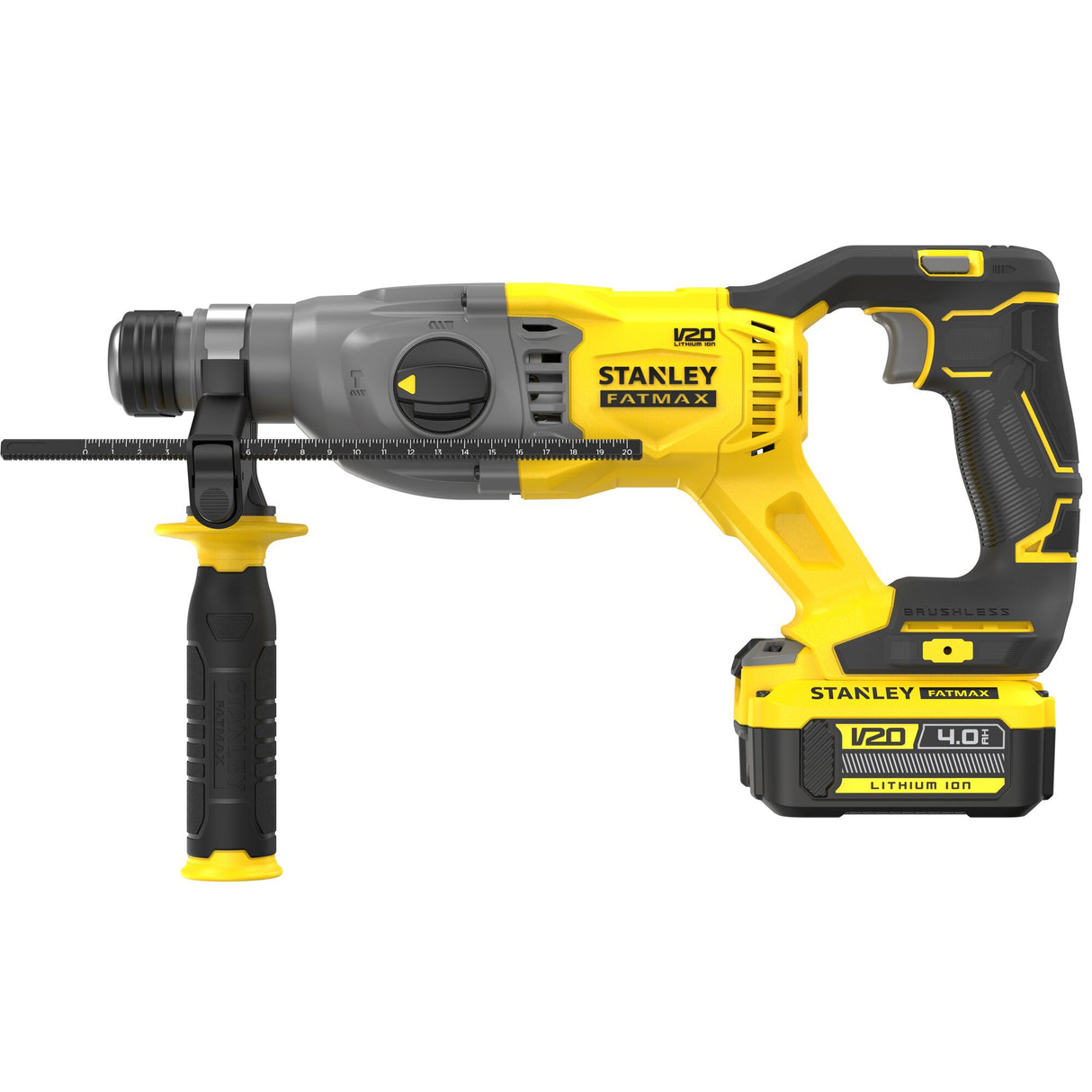 Perforateur sans fil Stanley Fatmax, jaune et noir, outil électroportatif professionnel
