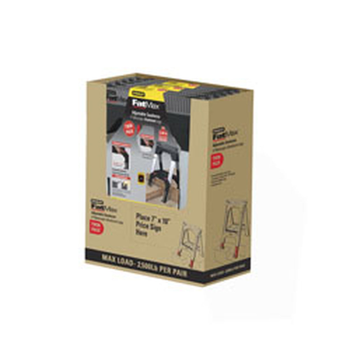 Tréteau pliant Stanley, noir, emballage carton, outillage professionnel