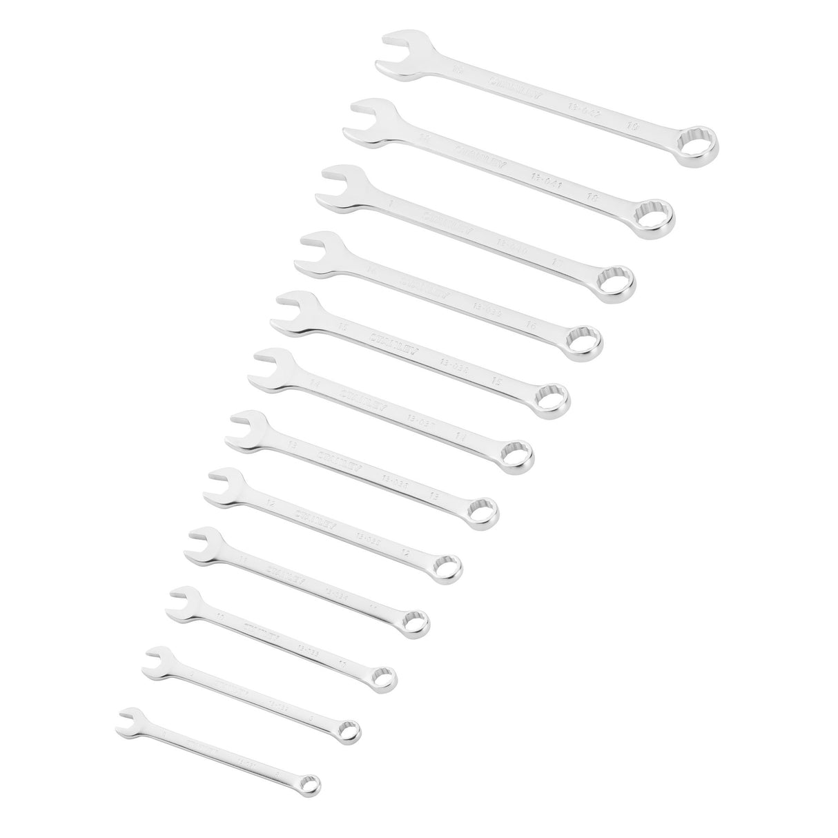 Jeu de clés mixtes Facom en acier, lot de 12 pièces, couleur argentée
