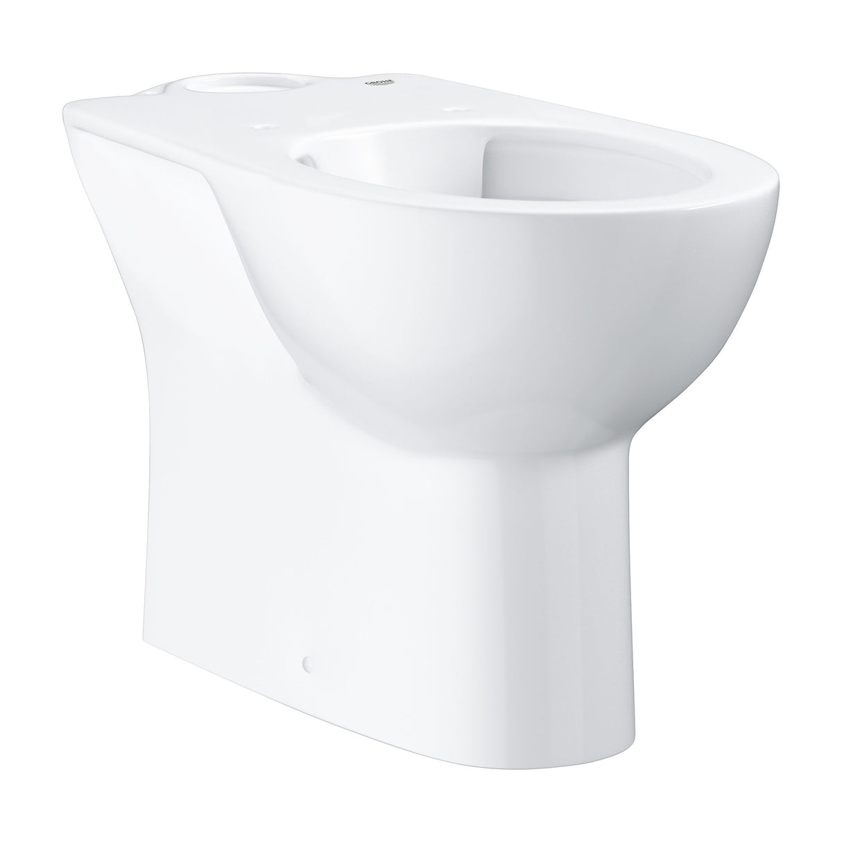 Cuvette WC Grohe en céramique blanche, sanitaire moderne, vue de côté.