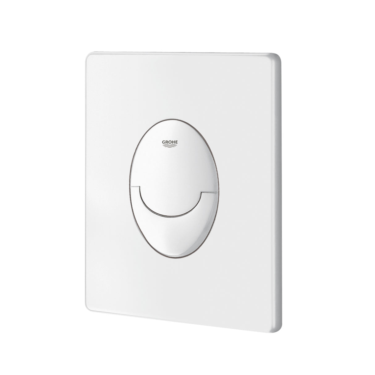 Plaque de déclenchement Grohe blanche pour chasse d'eau WC, design moderne.