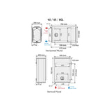 Chauffe-eau plat ATLANTIC LINEO connecté blanc, design multiposition pour eau chaude, vue en détail sur le produit.
