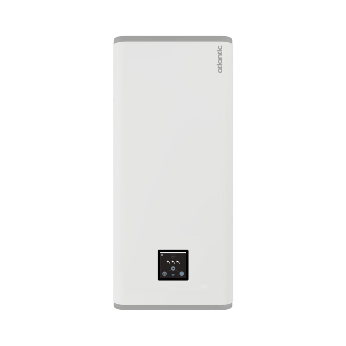 Chauffe-eau plat ATLANTIC LINEO connecté blanc, multifonction et design, avec commandes visibles et surface lisse.