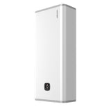 Chauffe-eau ATLANTIC LINEO plat et multiposition, connecté, blanc, avec panneau de contrôle intégré, idéal pour la maison.