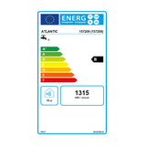 Étiquette énergie Atlantic, chauffe-eau, classe B, blanc, consommation 1315 kWh/an