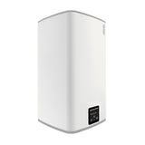 Chauffe-eau Atlantic vertical blanc avec panneau de contrôle digital, équipement sanitaire