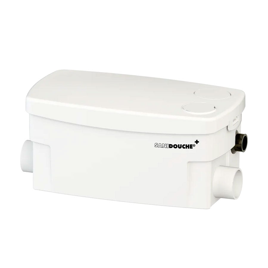 Pompe de relevage Sanidouche+ SFA pour receveur de douche, vue de l'appareil avec ses composants.