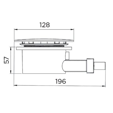 Pompe de relevage Sanifloor+ SFA avec bonde Ø90 pour receveurs extra-plat, visible en action dans l'image.
