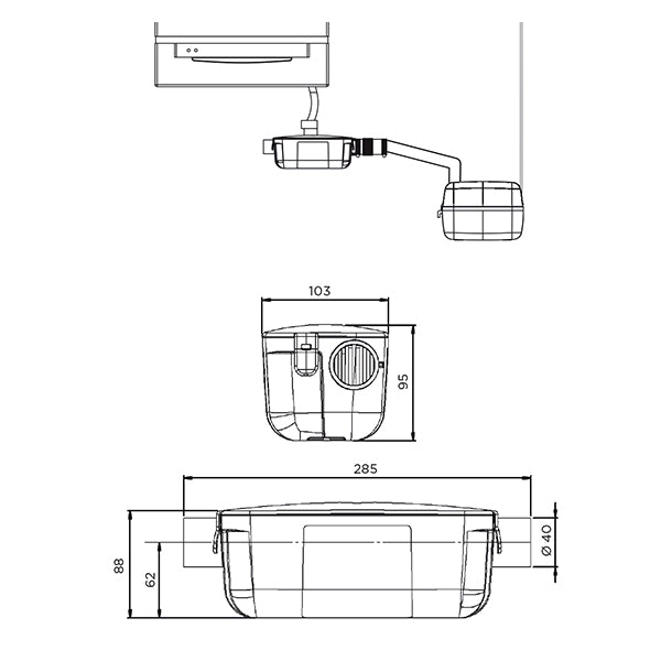 Neutraliseur SFA Sanineutral pour neutraliser les condensats de gaz ou fioul, dispositif de sécurité pour chaudière.