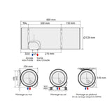 Chauffe-eau ATLANTIC Ø530 Horizontal alimentation par le dessous mono blindé CHAUFFÉO 100L