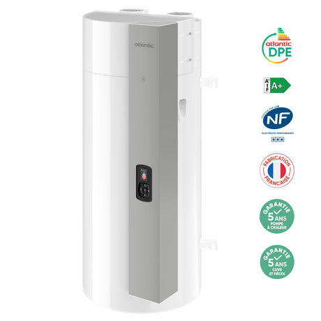Chauffe-eau ATLANTIC thermodynamique connecté Vertical mural compact CALYPSO - Mister PRO
