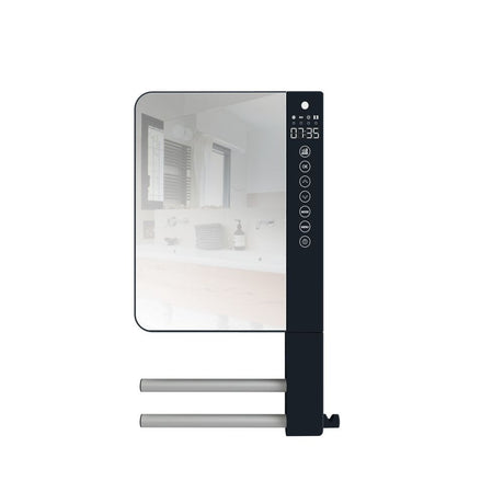 Sèche-serviette ATLANTIC Soufflant Gris avec barres et miroir 1800W TELIA - Mister PRO