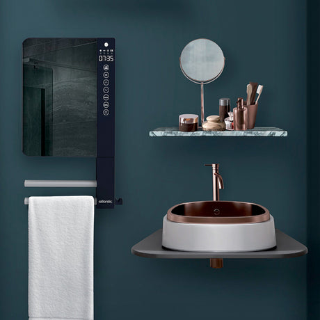 Sèche-serviette ATLANTIC Soufflant Gris avec barres et miroir 1800W TELIA - Mister PRO