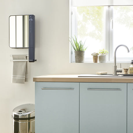 Sèche-serviette ATLANTIC Soufflant Gris avec barres et miroir 1800W TELIA - Mister PRO