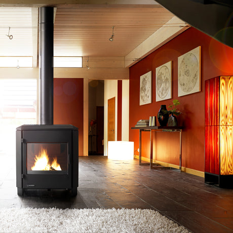 Invicta Poêle à bois en fonte Carolo flamme verte 7 Anthracite - 8kw - Mister PRO