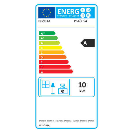 Invicta Poêle à bois fonte Fifty Plus sur pied anthracite flamme verte (55 à 120m²) - 10kw - Mister PRO