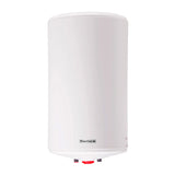 Chauffe-eau Thermor blanc, ballon d'eau chaude mural cylindrique.