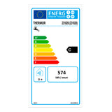 Étiquette énergie Thermor, chauffe-eau, classe C, blanc, consommation 574 kWh/an.