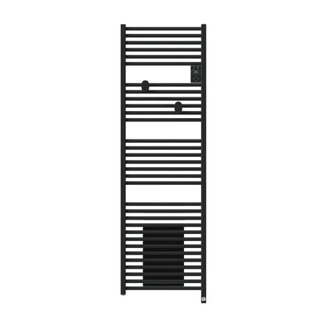 Radiateur sèche-serviettes Acova noir, modèle mural, design moderne, panneau digital