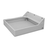 Bac à laver gris, marque Allia, en céramique avec fixation murale, produit sanitaire.