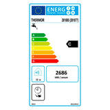 Étiquette énergie Thermor chauffe-eau, classe C, blanc, consommation annuelle 2686 kWh.