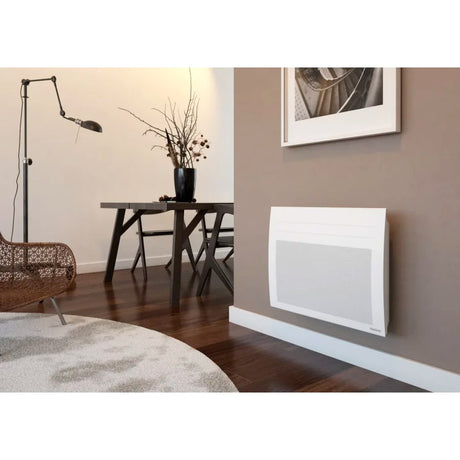 Radiateur blanc Thermor électrique mural, design moderne dans un salon