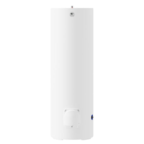 Chauffe-eau blanc Thermor, ballon d'eau chaude cylindrique, marque visible sur le produit