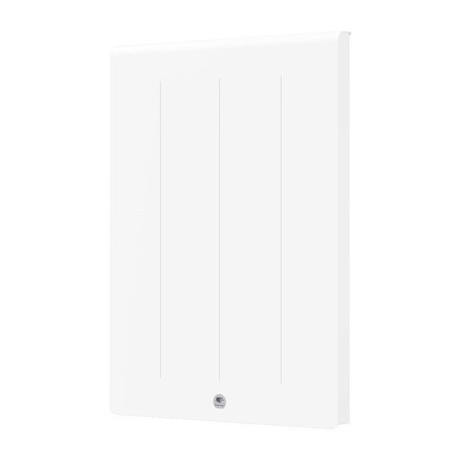 Radiateur électrique blanc, marque Noirot, design moderne, panneau mural.