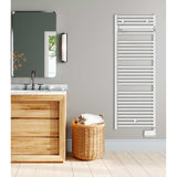 Sèche-serviettes blanc Acova mural, radiateur salle de bain moderne, couleur blanche.