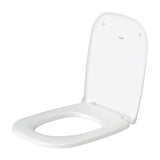 Abattant WC blanc Duravit, siège de toilette rectangulaire, couleur blanche