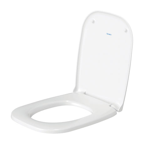 Abattant WC blanc Duravit, siège de toilette rectangulaire, couleur blanche