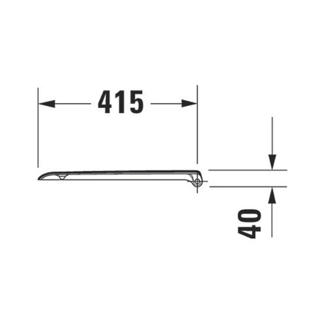 Support mural Grohe, type tablette, couleur chromée, dimensions 415x40 mm