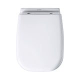 Abattant WC blanc marque Duravit, accessoire sanitaire, design moderne.
