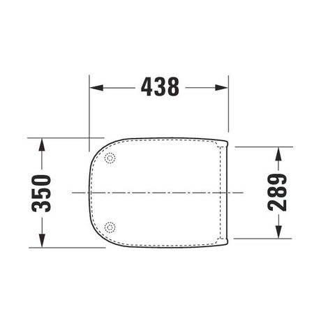 Lavabo blanc Grohe, schéma technique avec dimensions 438x350 mm.