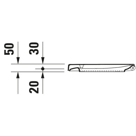 Barre d'appui Grohe, inox, accessoire sanitaire avec schéma de dimensions.