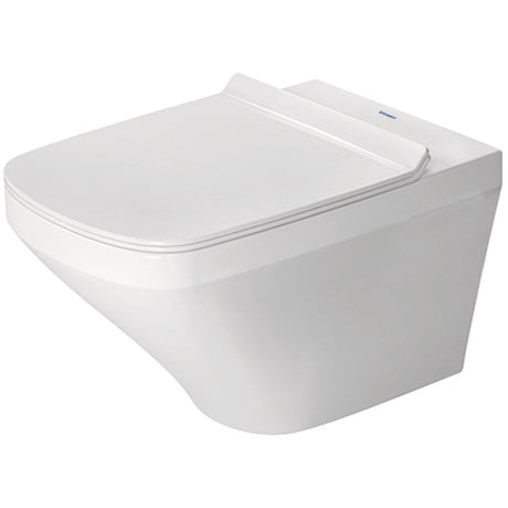 WC suspendu blanc marque Duravit, design moderne, céramique sanitaire