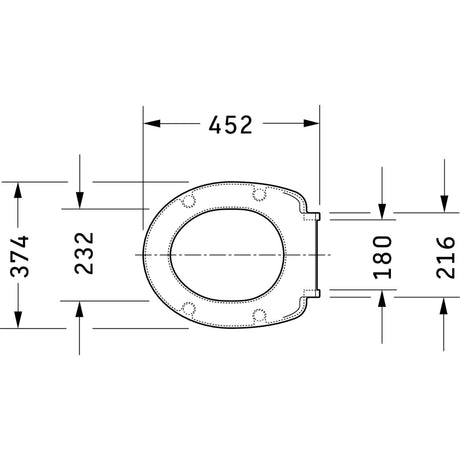 Abattant WC Grohe, blanc, schéma technique avec dimensions détaillées.