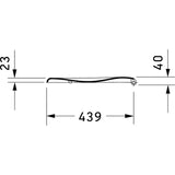Barre porte-serviettes Grohe, accessoire salle de bain, couleur chrome, dimensions 439 mm