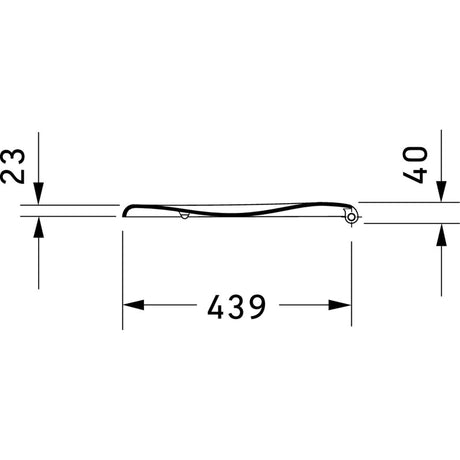 Barre porte-serviettes Grohe, accessoire salle de bain, couleur chrome, dimensions 439 mm