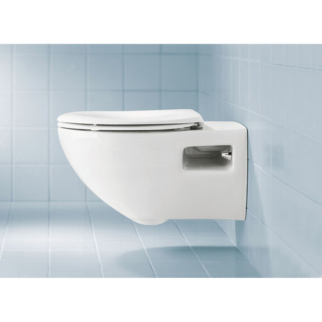 WC suspendu blanc Grohe mural en céramique, design moderne, sanitaire salle de bain