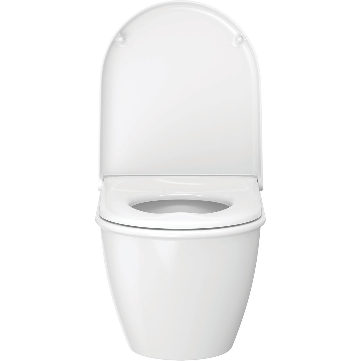 Toilette suspendue blanche Grohe, sanitaire moderne, couvercle relevé