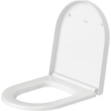 Abattant WC Duravit blanc, accessoire sanitaire en plastique de couleur blanche.