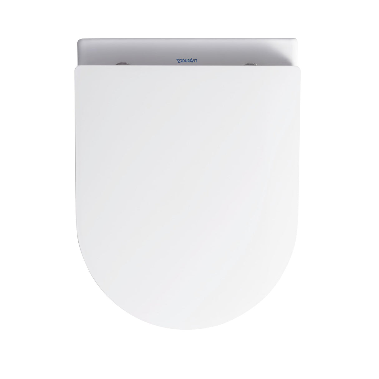 Abattant WC blanc Duravit, accessoire sanitaire moderne, forme ovale, couleur blanche.