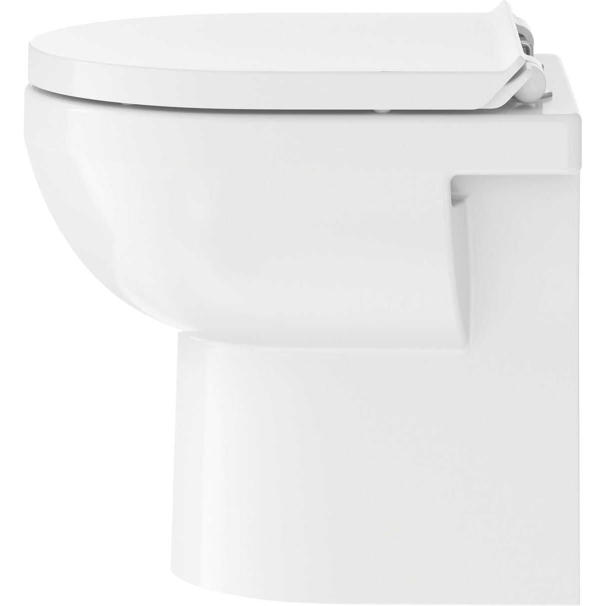 WC blanc Grohe, cuvette de toilette moderne en céramique, vue latérale