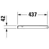 Support mural Grohe, porte-serviettes, couleur chrome, dimensions 437x42 mm