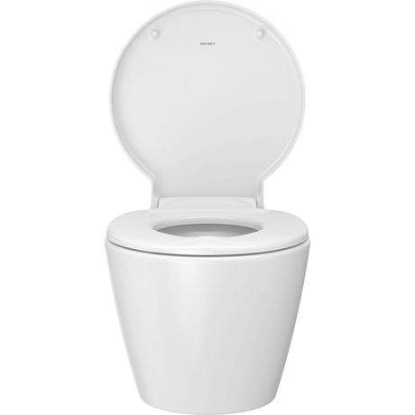 WC Duravit, cuvette de toilette blanche avec abattant ouvert, design moderne