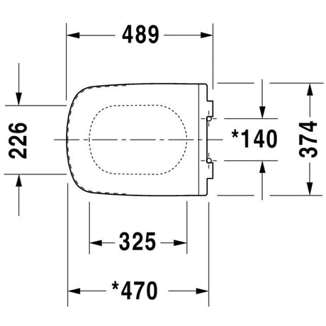 Abattant WC Grohe, blanc, avec schéma technique et dimensions détaillées.